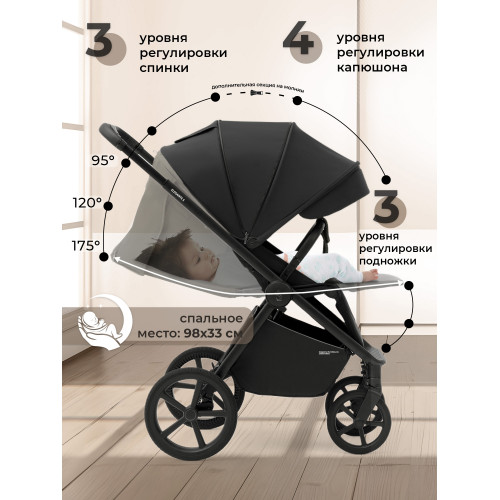 Прогулочная коляска SBL Elegante S Black