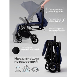 Прогулочная коляска SBL Aura Basic Dark Blue