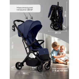 Прогулочная коляска SBL Aura Basic Dark Blue