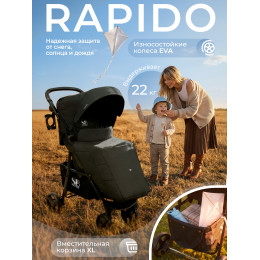 Прогулочная коляска Sweet Baby Rapido Black