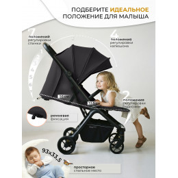 Прогулочная коляска Sweet Baby Aura Black