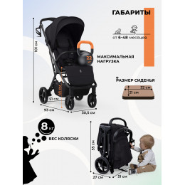 Прогулочная коляска SBL Aura Plus Basic Black