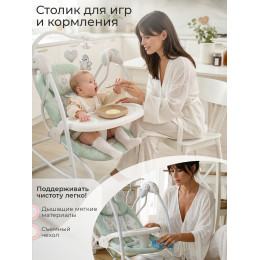 Электрокачели 2в1 Sweet Baby Pure Pinguino Green