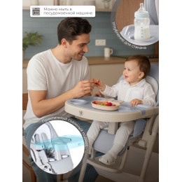Стульчик для кормления Sweet Baby City Light Grey