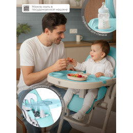 Стульчик для кормления Sweet Baby City Shinny Blue