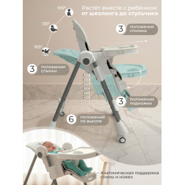 Стульчик для кормления Sweet Baby Roma Light Gray
