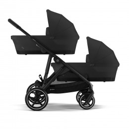 Купить коляску 2в1 Cybex Gazelle S, в цвете Moon Black (Black Frame) (для двойни)