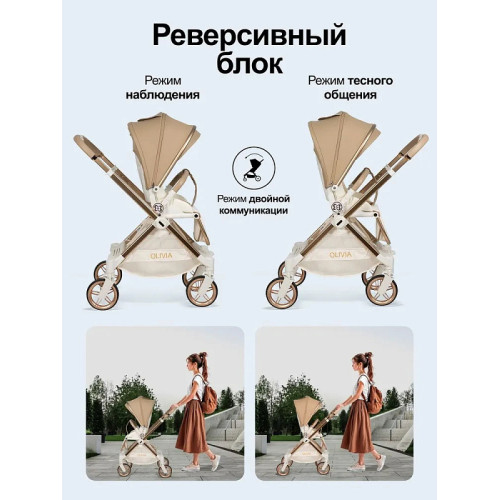 Коляска прогулочная Farfello Olivia O2b,бежевый