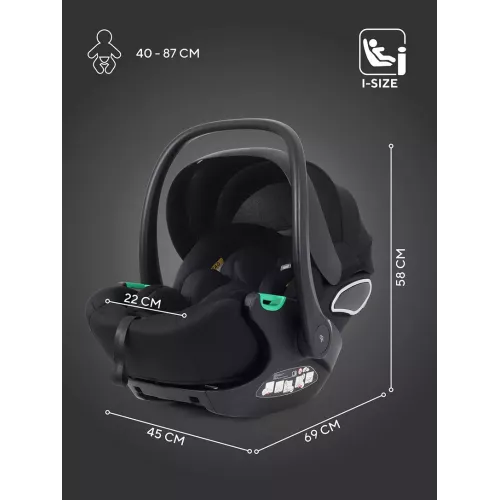 Автокресло Rant Evomax (40-87см) Black