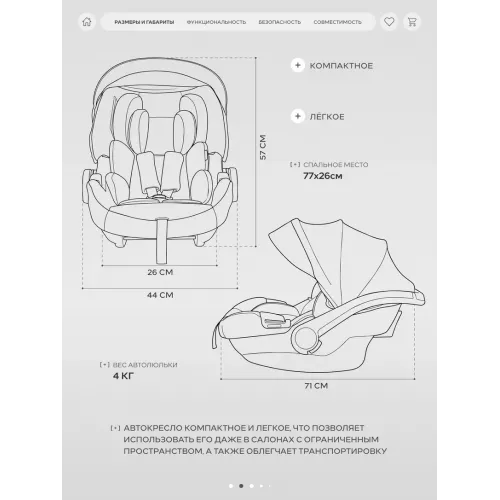 Автокресло Rant Carry Pro (40-87 см) Graphite