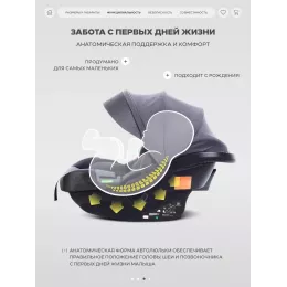 Автокресло Rant Carry Pro (40-87 см) Graphite