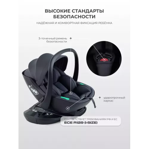 Автокресло Rant Miro (40-87см) Dark grey