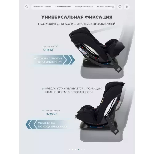 Автокресло Rant Basic Rally Next группа 0+/1/2/3 (0-36 кг) Black