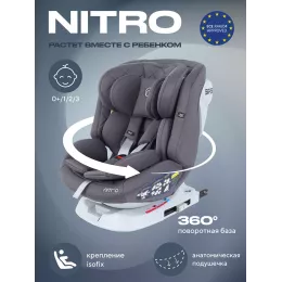 Автокресло Rant Nitro isofix 0/1/2/3 (0-36 кг) Grey