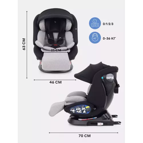 Автокресло Rant Nitro Plus isofix группа 0/1/2/3 (0-36 кг) Beige