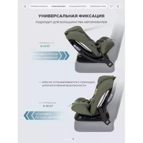 Автокресло Rant Basic Rally Next группа 0+/1/2/3 (0-36 кг) Olive