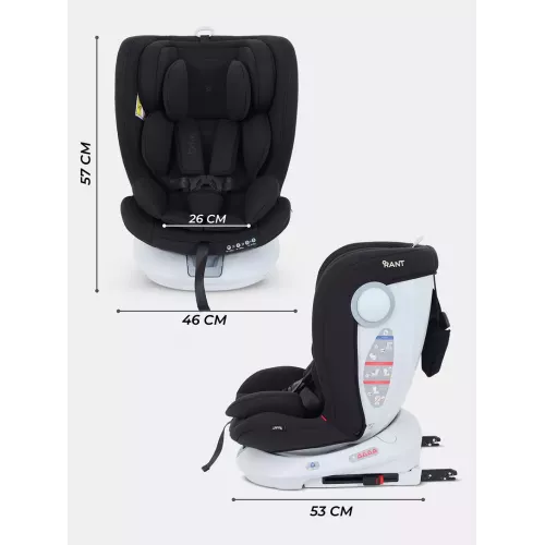 Автокресло Rant Drive Isofix 0/1/2/3 (0-36 кг) Black