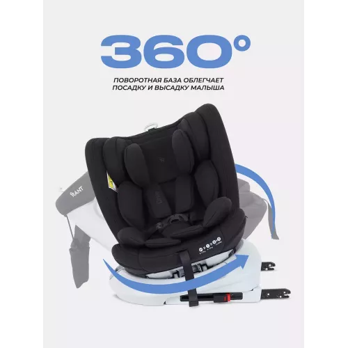 Автокресло Rant Drive Isofix 0/1/2/3 (0-36 кг) Black