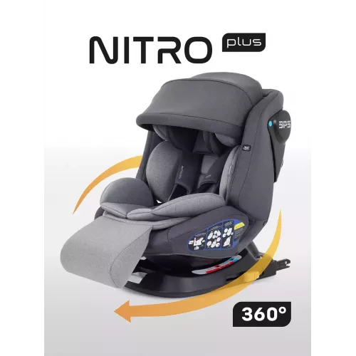 Автокресло Rant Nitro Plus isofix группа 0/1/2/3 (0-36 кг) Grey