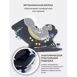 Автокресло Rant Nitro new isofix группа 0/1/2/3 (0-36 кг) Black