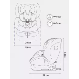 Автокресло Rant Nitro new isofix группа 0/1/2/3 (0-36 кг) Beige