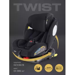 Автокресло Rant Basic Twist Next isofix группа 0+/1/2/3 (0-36 кг) Black