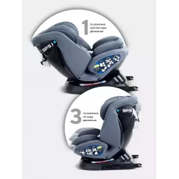 Автокресло Rant Nitro new isofix группа 0/1/2/3 (0-36 кг) Grey