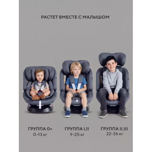 Автокресло Rant Nitro new isofix группа 0/1/2/3 (0-36 кг) Grey