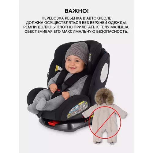 Автокресло Rant Basic Twist Next isofix группа 0+/1/2/3 (0-36 кг) Grey