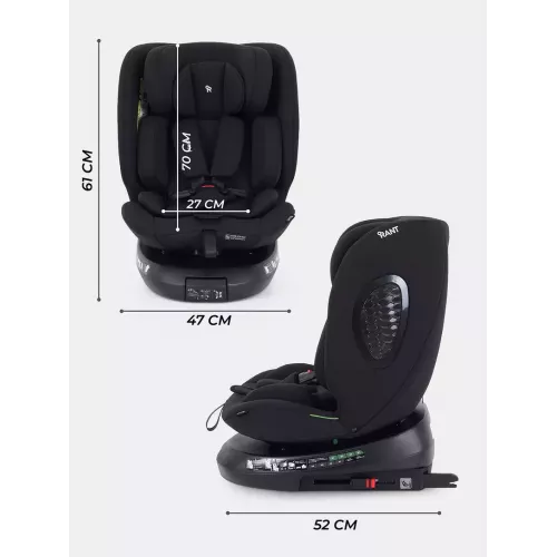 Автокресло Rant Helix isofix (40-150 см) Black