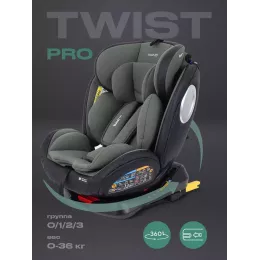 Автокресло Rant Basic Twist Pro Isofix 0/1/2/3 (0-36 кг) Green