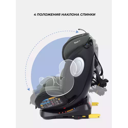 Автокресло Rant Basic Twist Pro Isofix 0/1/2/3 (0-36 кг) Green