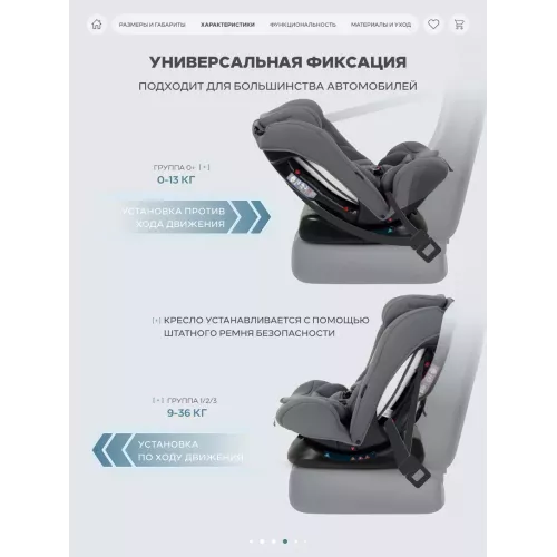 Автокресло Rant Basic Rally Next группа 0+/1/2/3 (0-36 кг) Grey