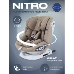 Автокресло Rant Nitro isofix 0/1/2/3 (0-36 кг) Beige