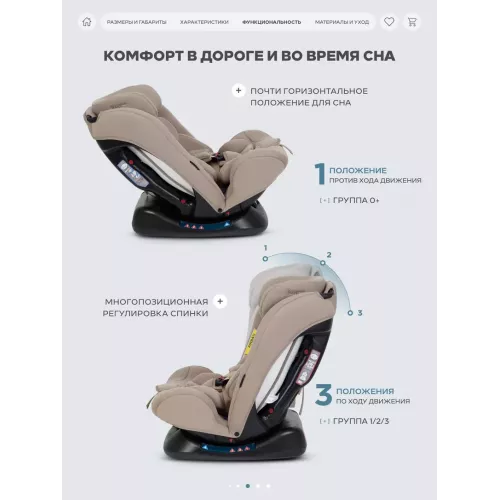 Автокресло Rant Basic Rally Next группа 0+/1/2/3 (0-36 кг) Beige