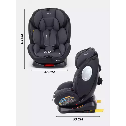 Автокресло Rant Basic Twist Pro Isofix 0/1/2/3 (0-36 кг) Grey