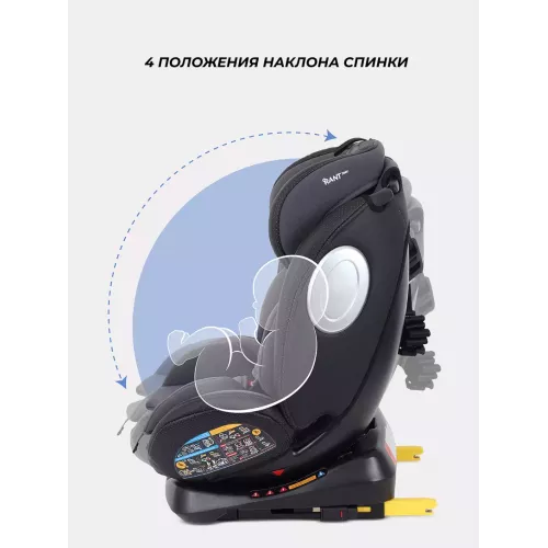 Автокресло Rant Basic Twist Pro Isofix 0/1/2/3 (0-36 кг) Grey