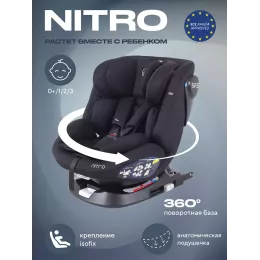 Автокресло Rant Nitro isofix 0/1/2/3 (0-36 кг) Black