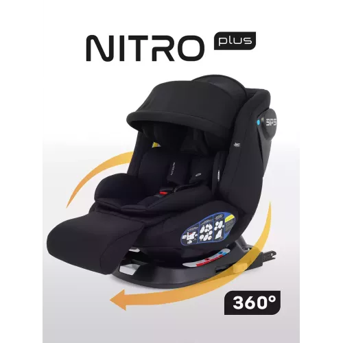 Автокресло Rant Nitro Plus isofix группа 0/1/2/3 (0-36 кг) Black