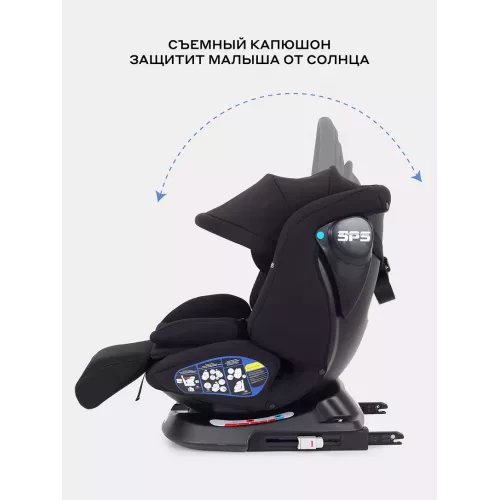 Автокресло Rant Nitro Plus isofix группа 0/1/2/3 (0-36 кг) Black
