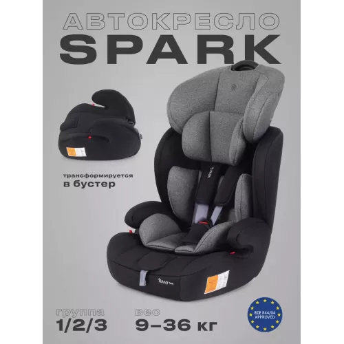 Автокресло Rant Basic Spark 1/2/3 (9-36 кг) Grey