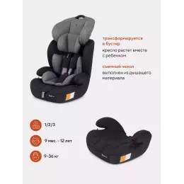 Автокресло Rant Basic Spark 1/2/3 (9-36 кг) Grey