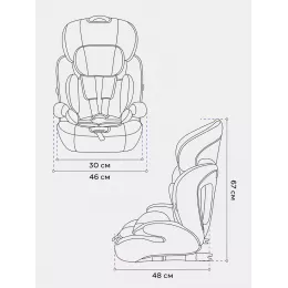 Автокресло Rant Basic Spark Next Isofix группа 1/2/3 (9-36 кг) Black