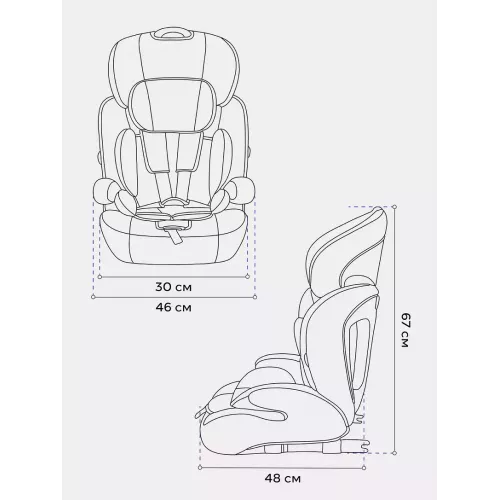 Автокресло Rant Basic Spark Next Isofix группа 1/2/3 (9-36 кг) Black