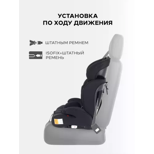 Автокресло Rant Basic Spark Next Isofix группа 1/2/3 (9-36 кг) Black