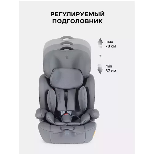 Автокресло Rant Basic Spark Next Isofix группа 1/2/3 (9-36 кг) Grey