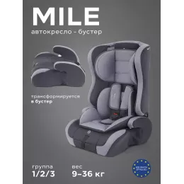 Автокресло Rant Basic Mile 1/2/3 (9-36 кг) Grey