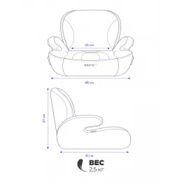 Автокресло-бустер Rant Micro MAX Isofix группа 3 (22-36 кг) Black