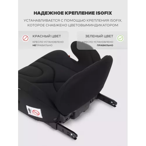 Автокресло-бустер Rant Micro MAX Isofix группа 3 (22-36 кг) Black