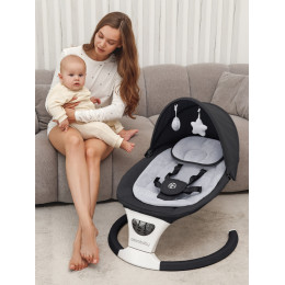 Детские электрокачели AmaroBaby Teddy Swing черный